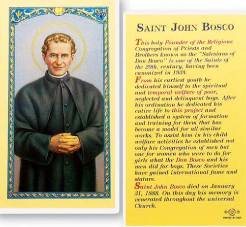 Saint John Bosco Holy Cards - 800-207