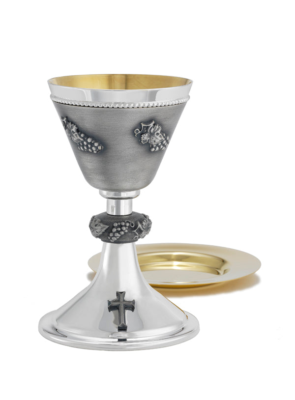 Silver Chalice with Grapes & Vine Design A-2603S