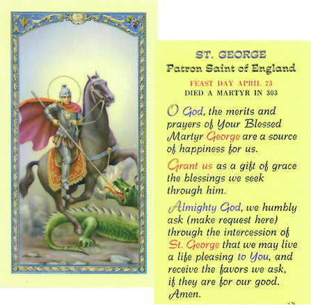 Saint George Holy Card - 800-189