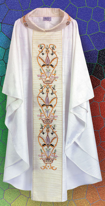 Tussar Silk Hand Embroidered Chasuble - no. 613