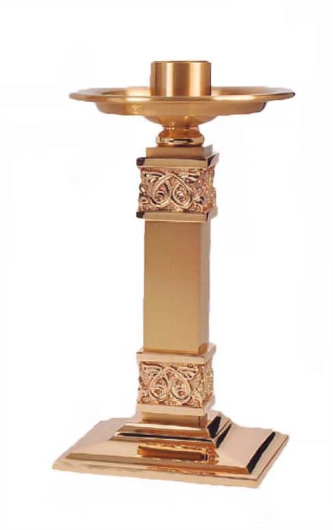 Cast High Relief Altar Candlestick 90C35B