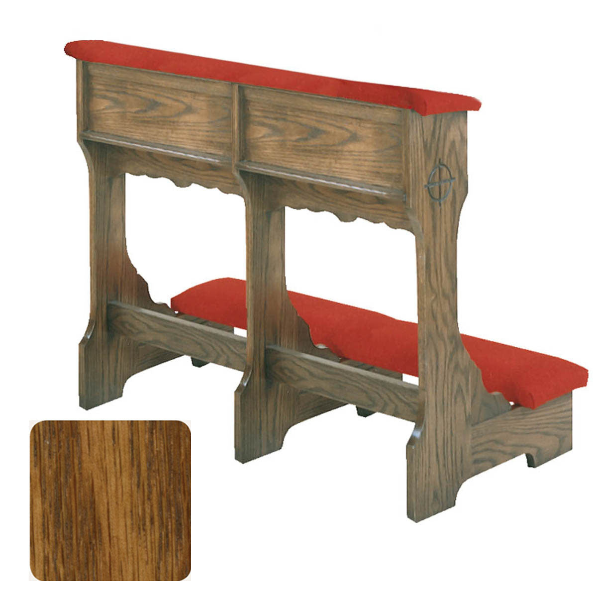 Amber Finish Wedding Prie Dieu with Shelf W58W