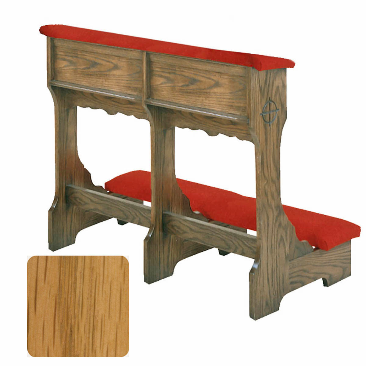 Fruitwood Finish Wedding Prie Dieu with Shelf W58W