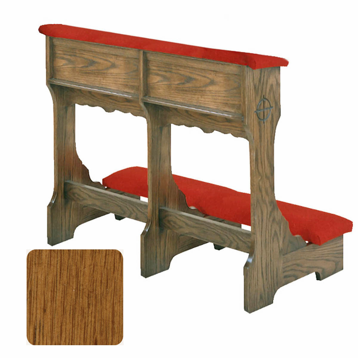 Rosewood Finish Wedding Prie Dieu with Shelf W58W