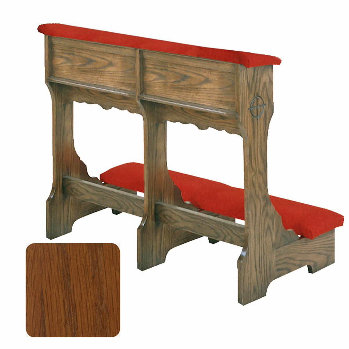 Sienna Finish Wedding Prie Dieu with Shelf W58W