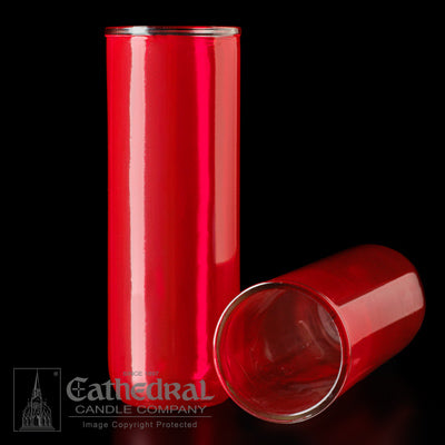 Red Glass Globe for 5, 6, or 7 day Inserta-Lite Vigil Candles