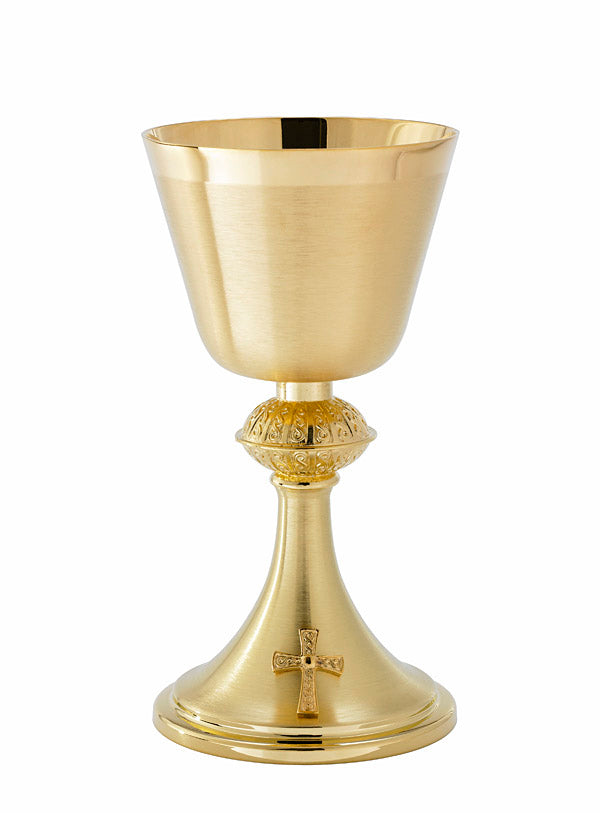 Satin Gold Chalice with Celtic Node A156G