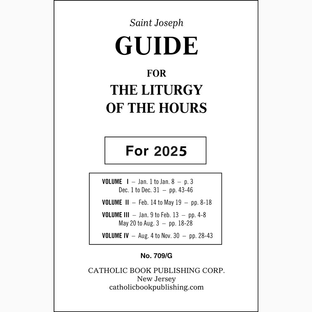 2025 Liturgy of the Hours Guide -Large Print Version