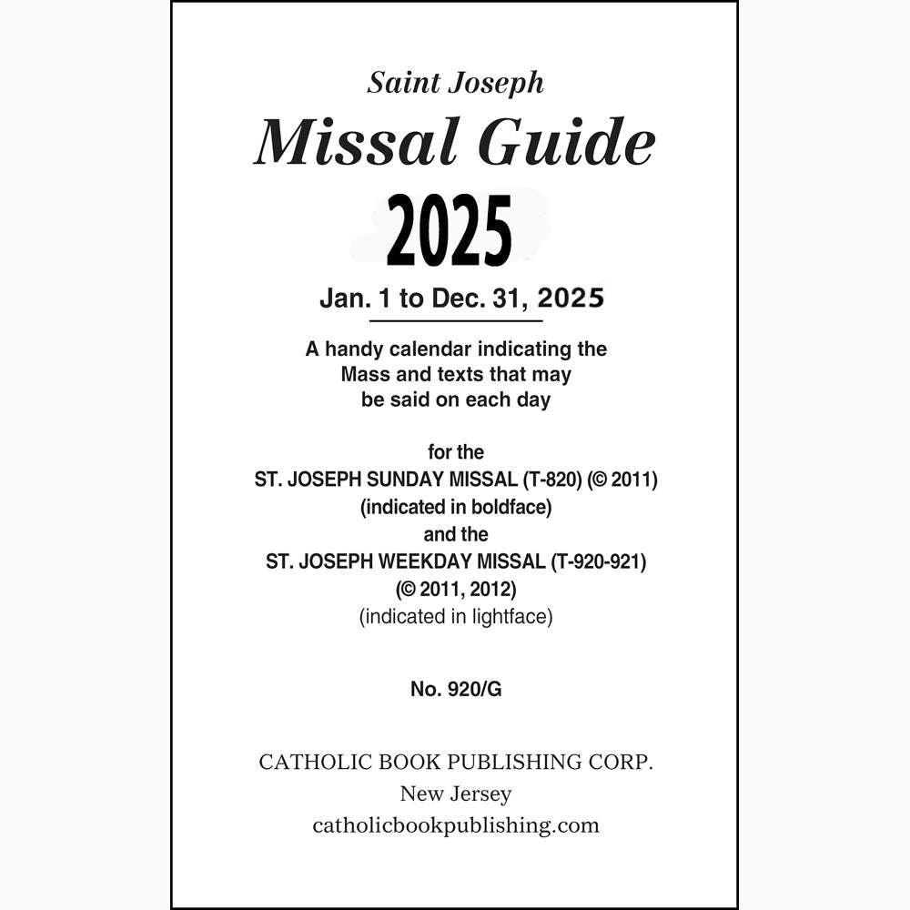 2025 Annual Missal Guide