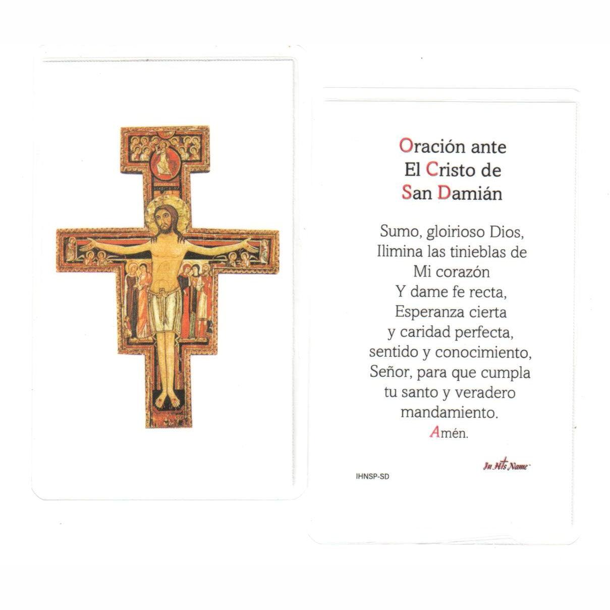 Oración ante El Cristo de San Damián Estampa Laminada