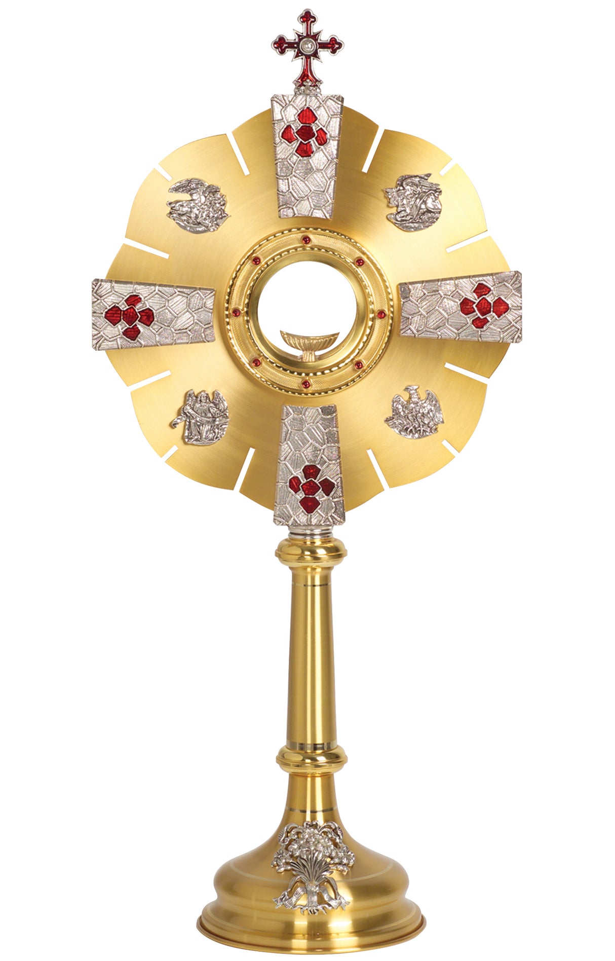 Monstrance with Stones and Crosses K682- 28 inches tall
