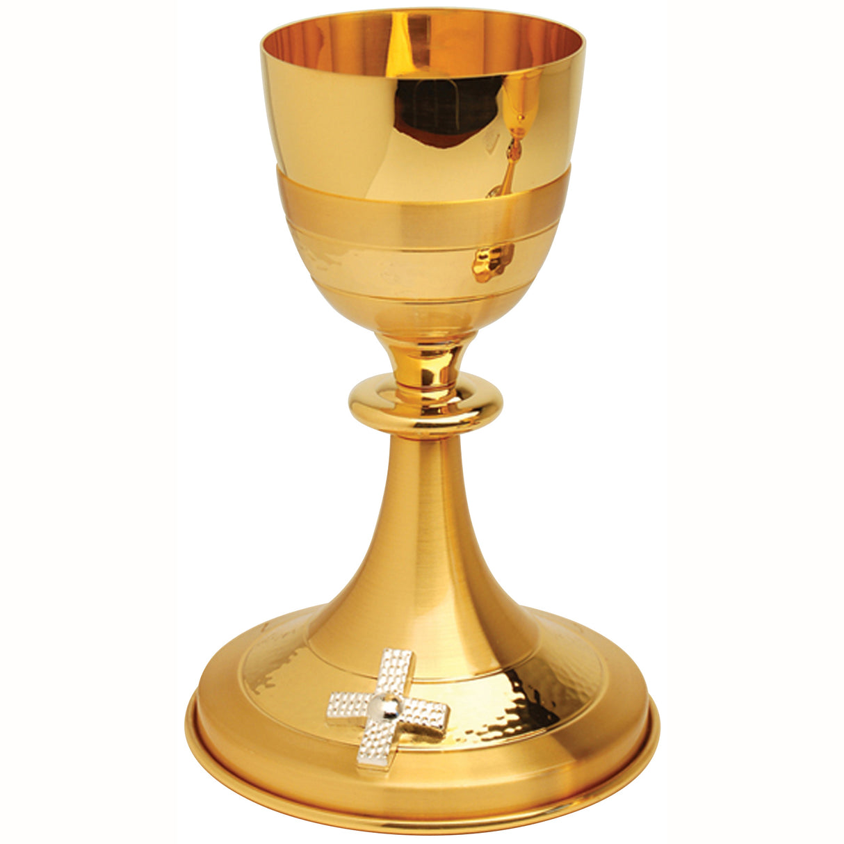 24kt Gold Plate Chalice with Silver Crosses K717