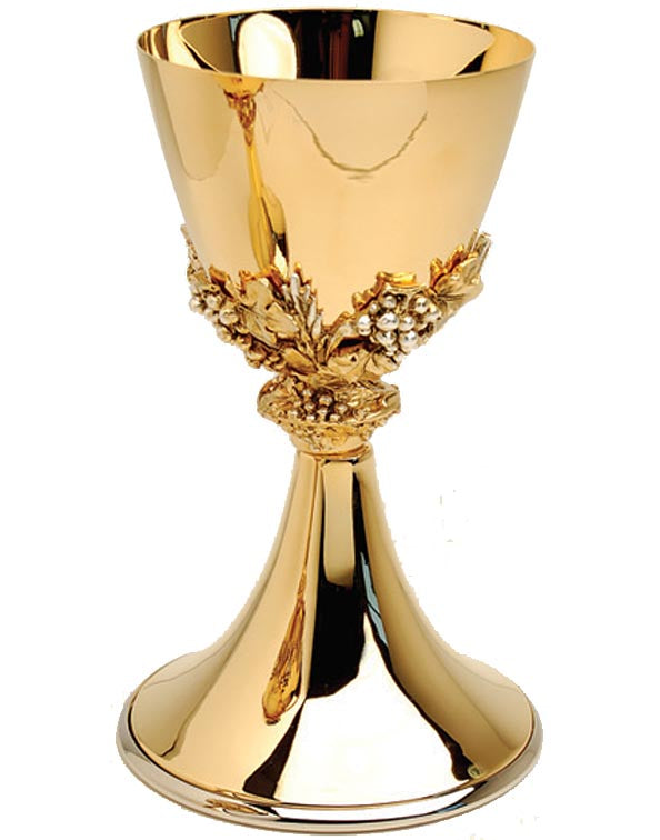 24kt Gold Plate Chalice with Ornate Calix K721