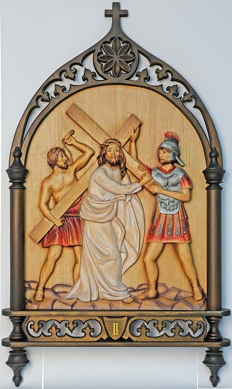 14 Wood Gothic Style Stations of the Cross K789