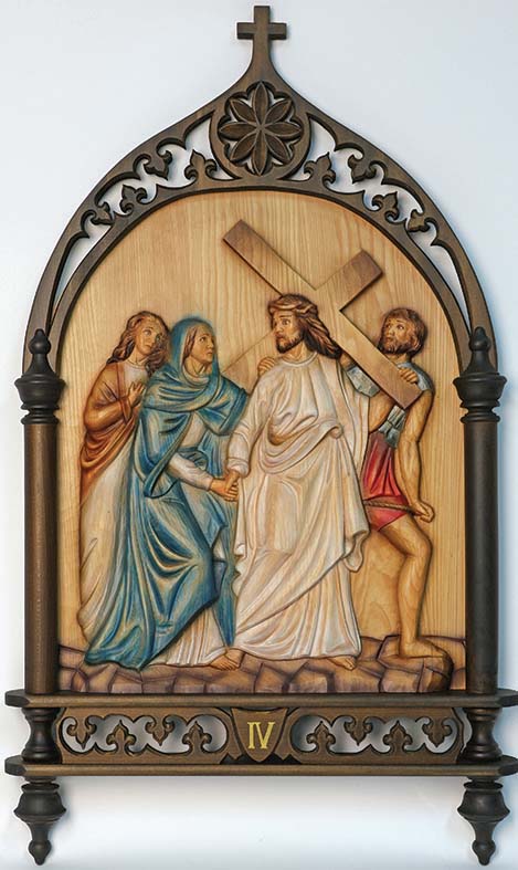 14 Wood Gothic Style Stations of the Cross K789