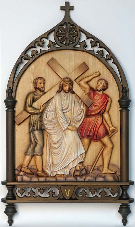14 Wood Gothic Style Stations of the Cross K789