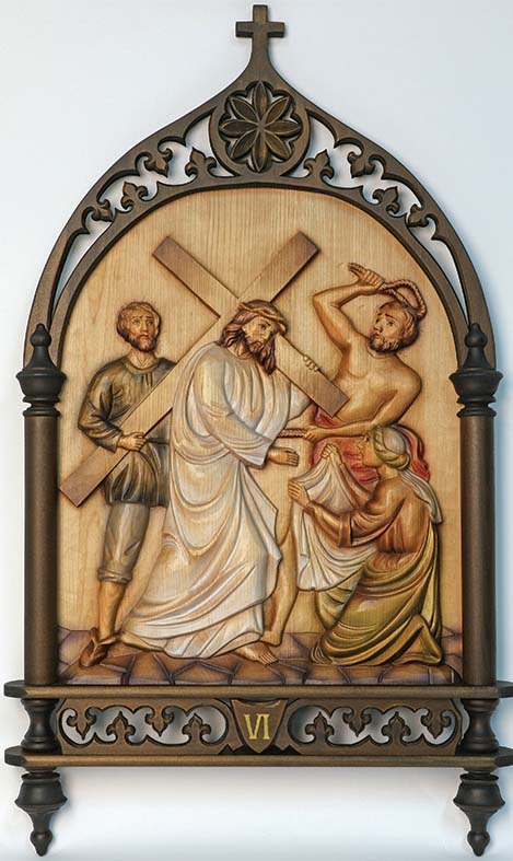 14 Wood Gothic Style Stations of the Cross K789