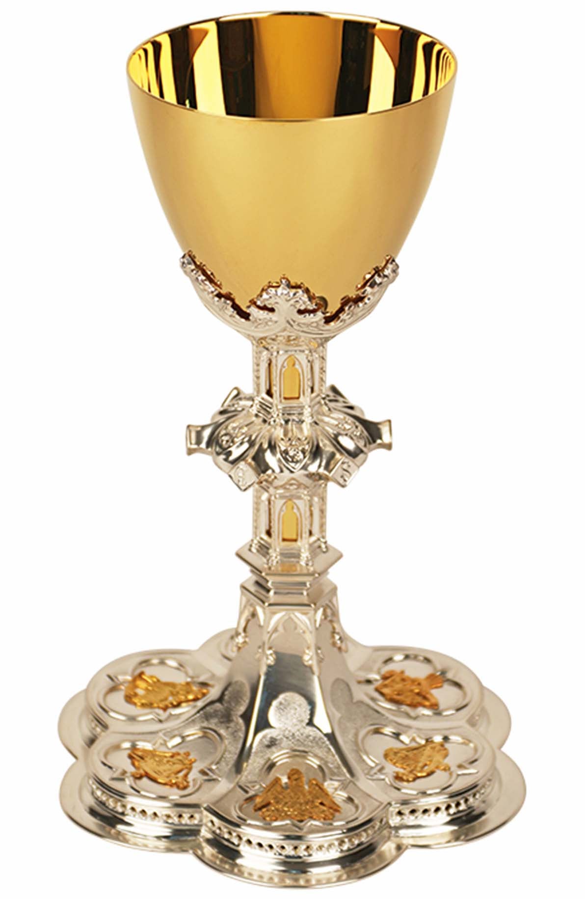 Silver & Gold Plated Ornate Chalice K910