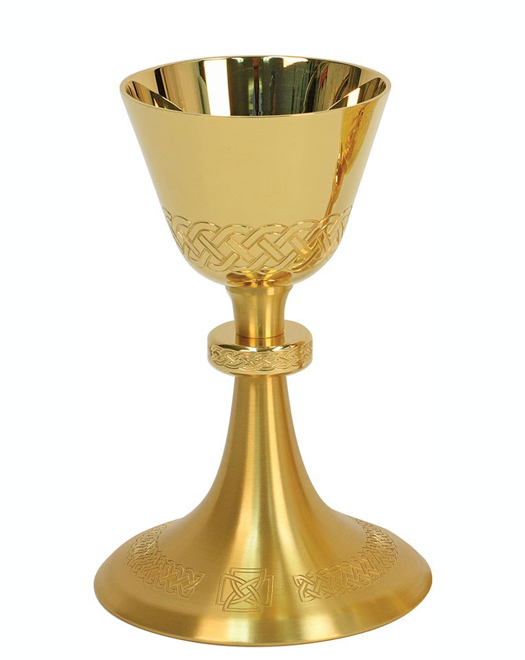 24kt Gold Plate Celtic Chalice K972