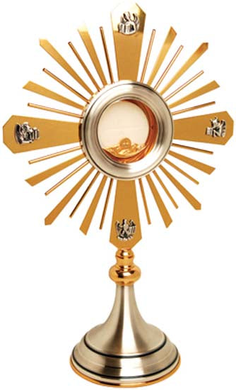 Evangelists Monstrance K984- 18-1/2 inches tall