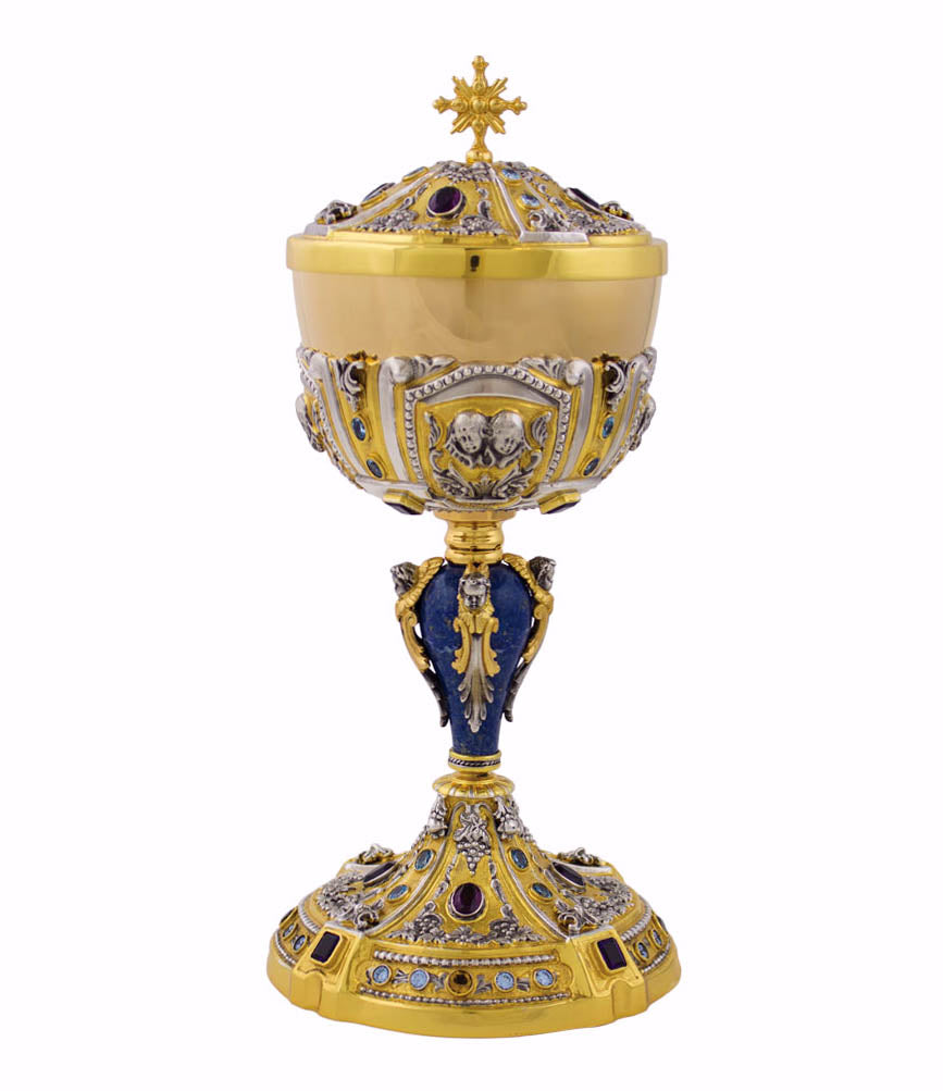 Ornate Italian Ciborium with Amethyst Stones P1900