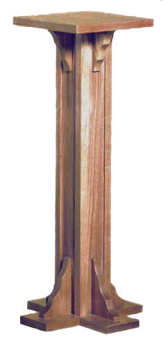 Wood Floral Stand Pedestal Vase no. 131