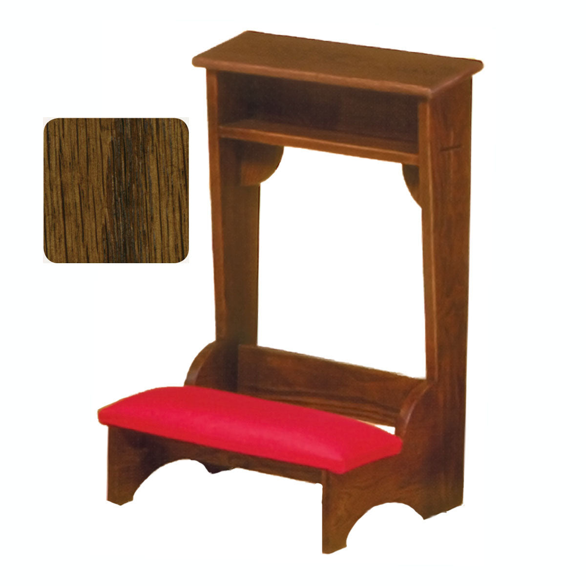 Dark Oak 22 inch wide Traditional Prie Dieu 2222