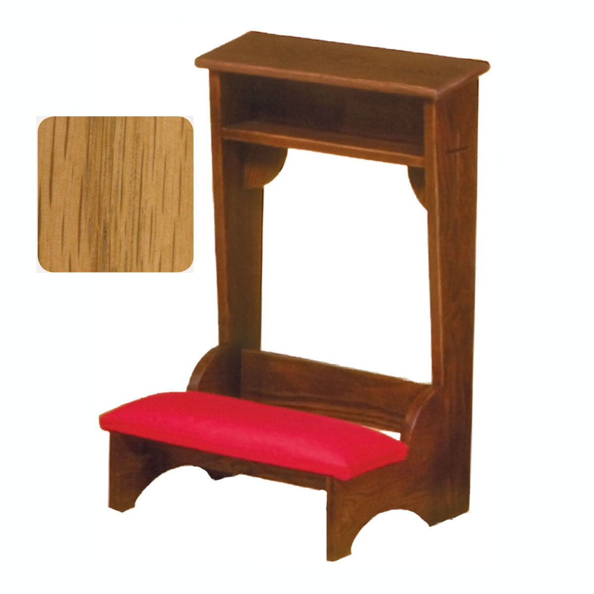 Fruitwood Finish 22 inch wide Traditional Prie Dieu 2222