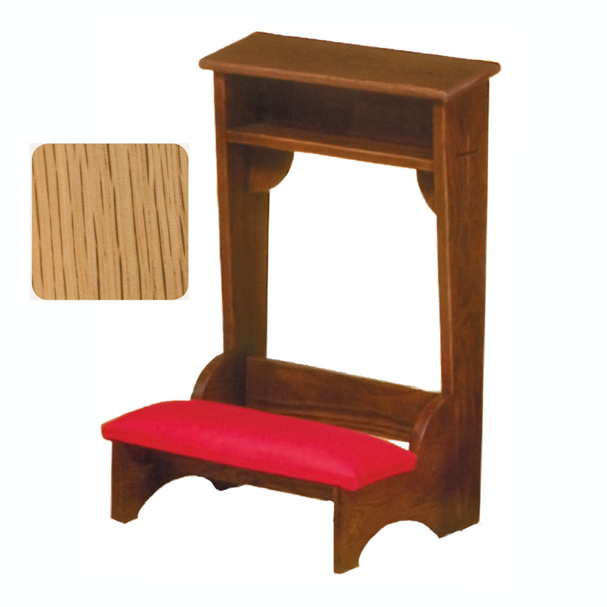 Natural Oak 22 inch wide Traditional Prie Dieu 2222