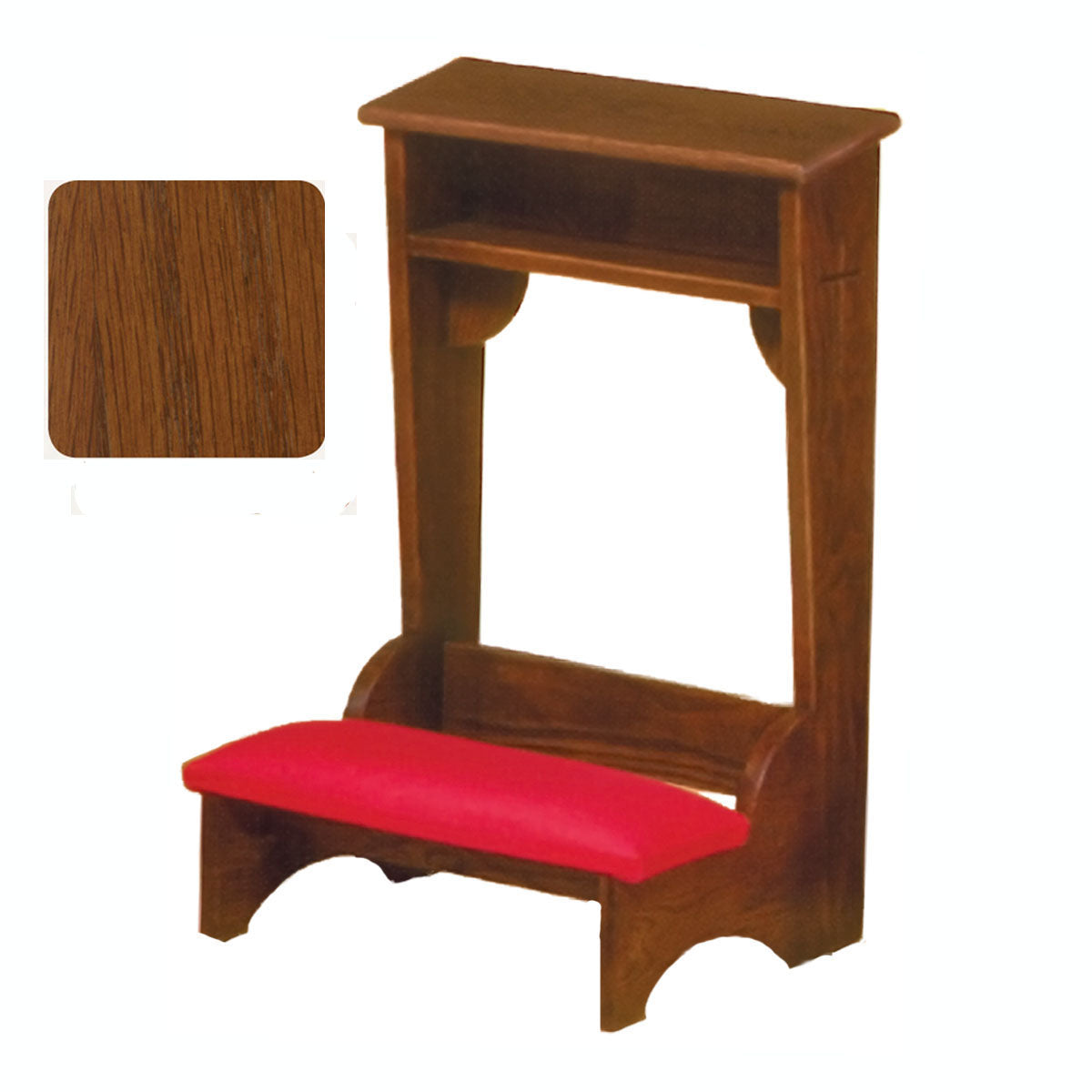 Sienna Finish 22 inch wide Traditional Prie Dieu 2222