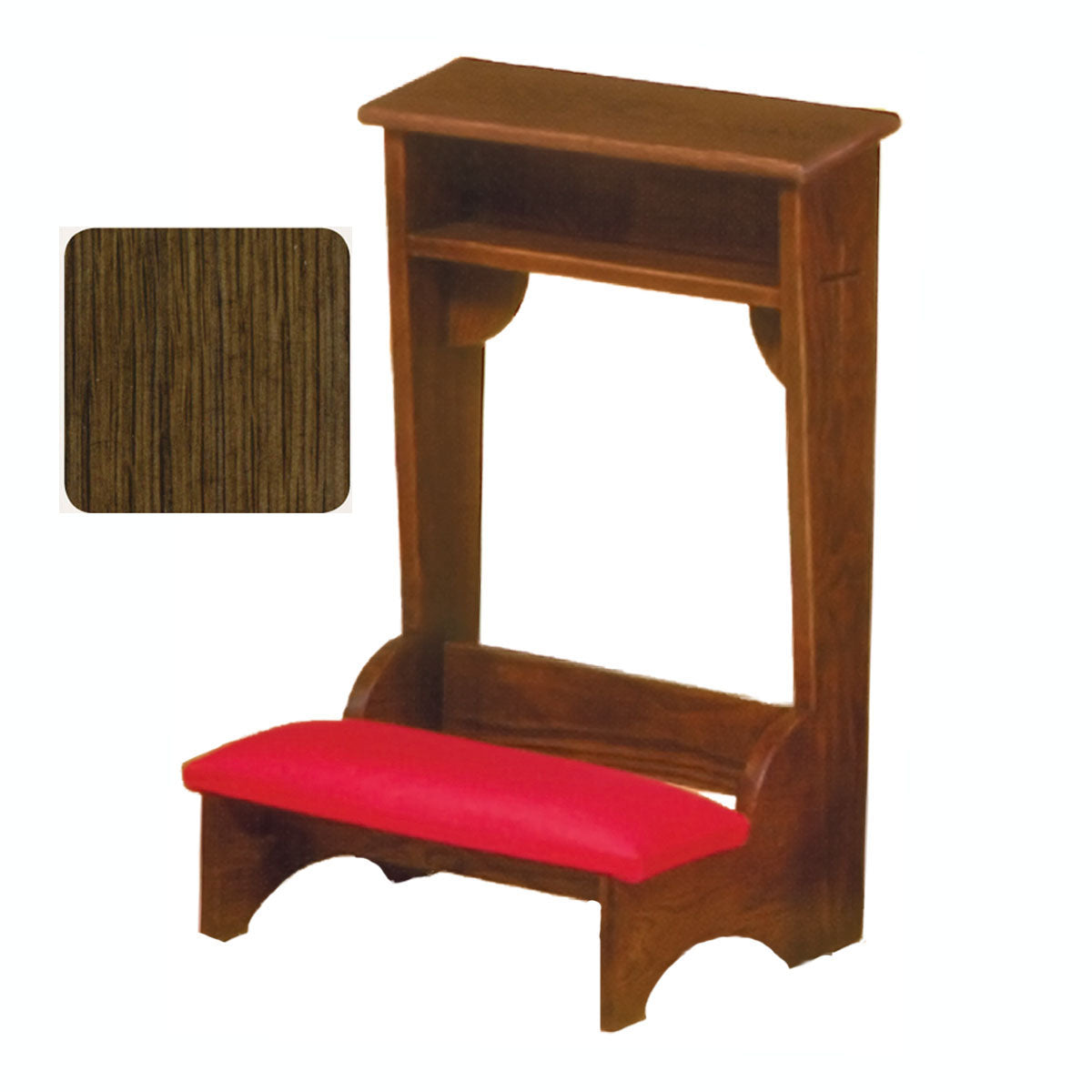 Walnut Finish 22 inch wide Traditional Prie Dieu 2222