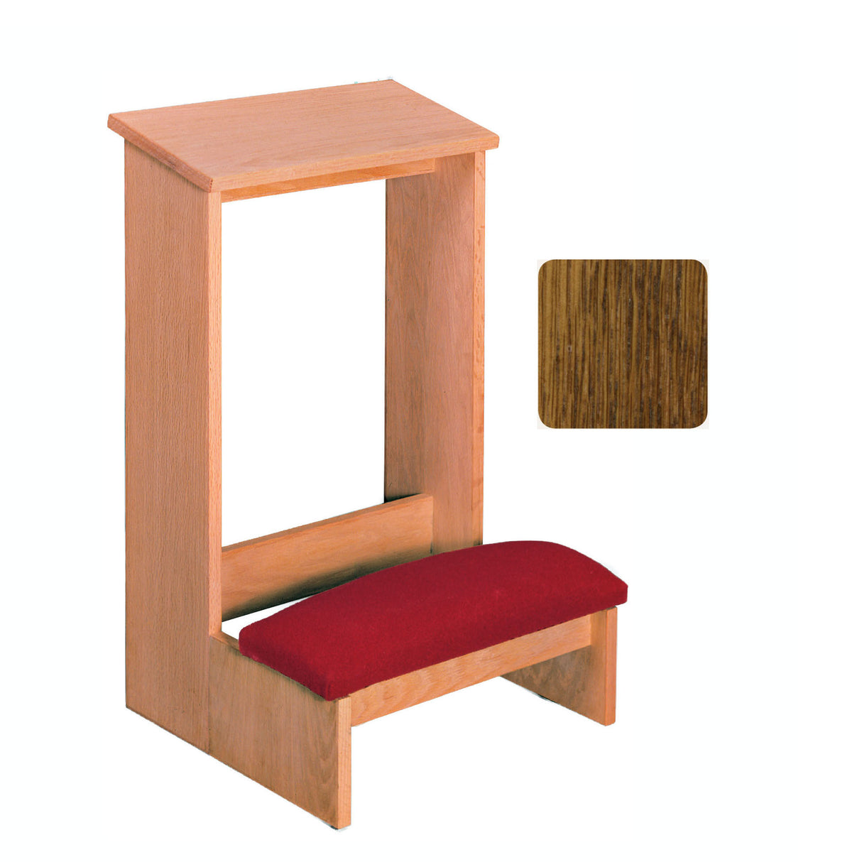 Medium Oak Finish 19 inch wide Prie Dieu 2300