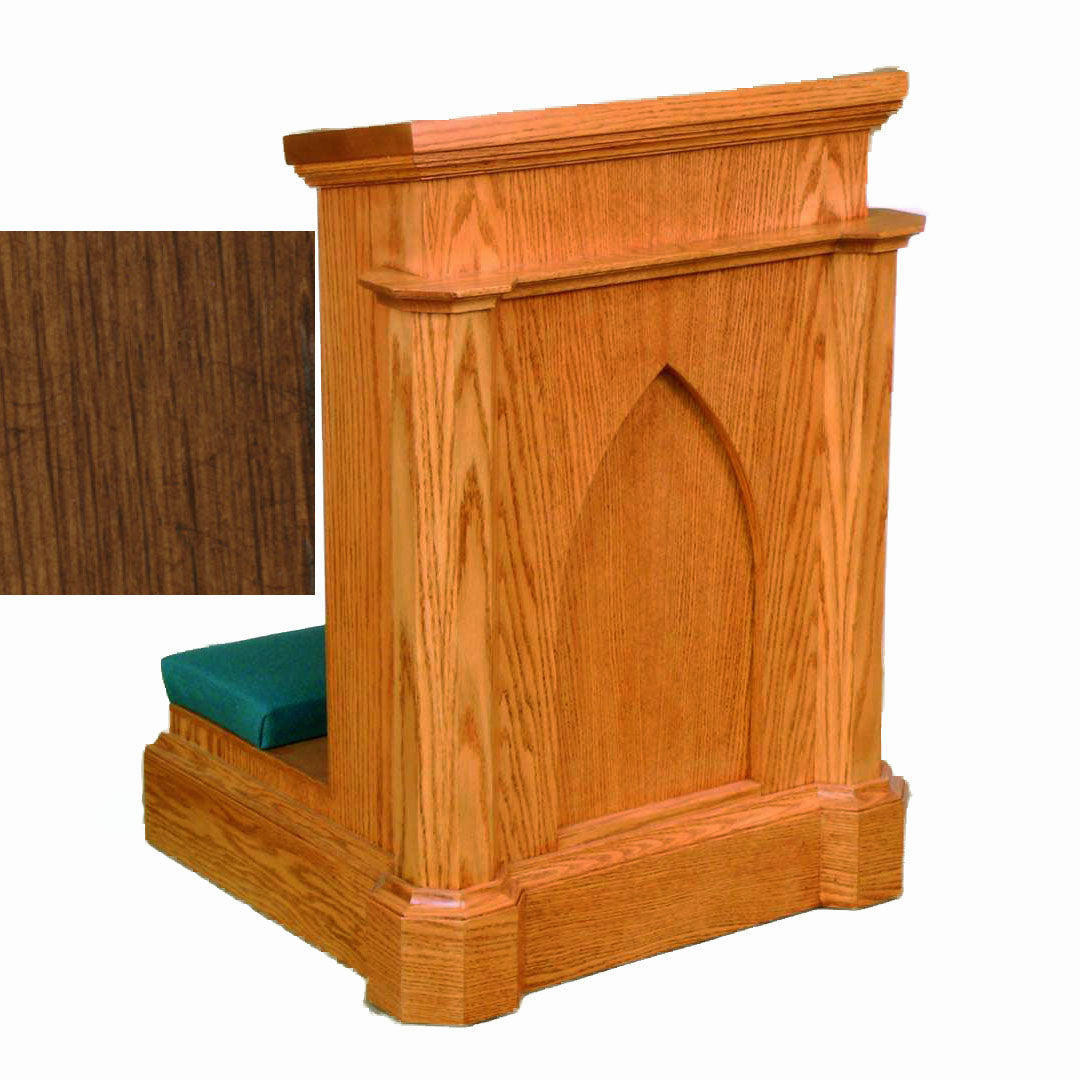 Antique Cherry Finish Gothic Arch Solid Front Prie Dieu 267