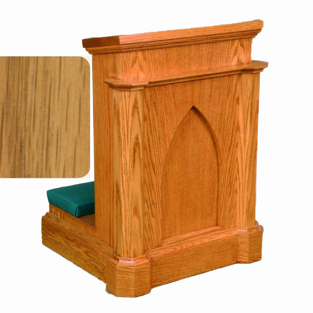 Fruitwood Finish Gothic Arch Solid Front Prie Dieu 267