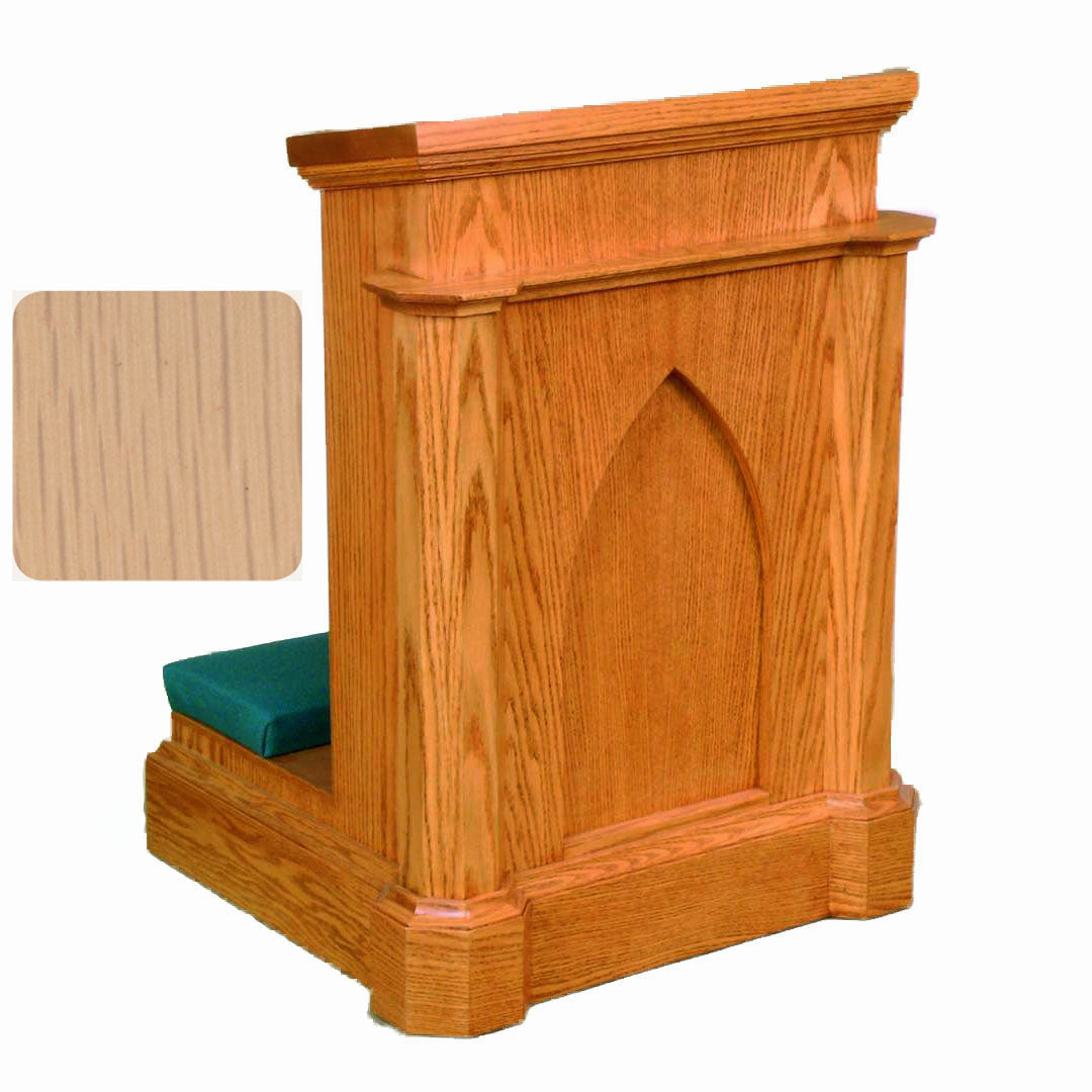 Limed Oak Gothic Arch Solid Front Prie Dieu 267