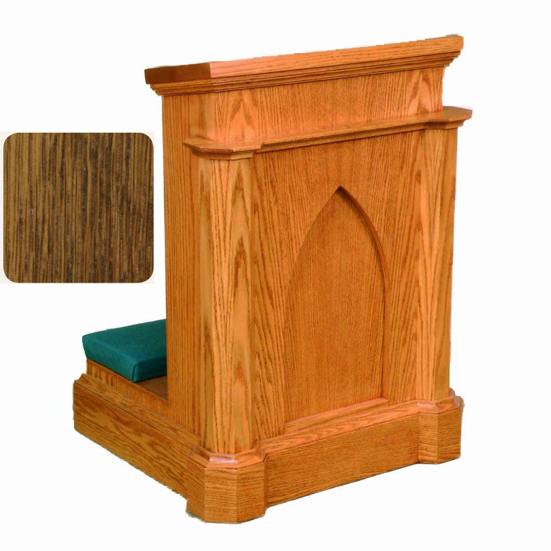 Medium Oak Gothic Arch Solid Front Prie Dieu 267