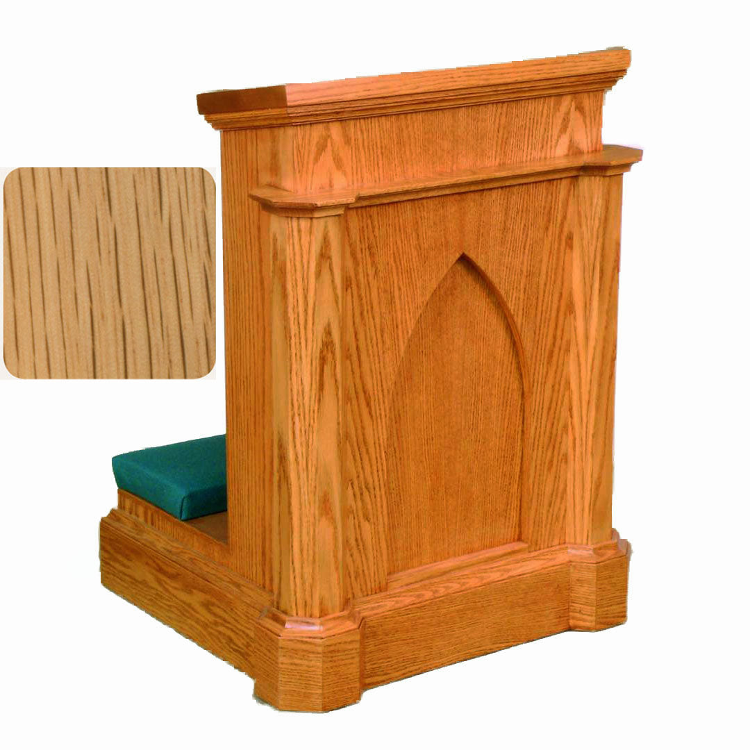 Natural Oak Gothic Arch Solid Front Prie Dieu 267