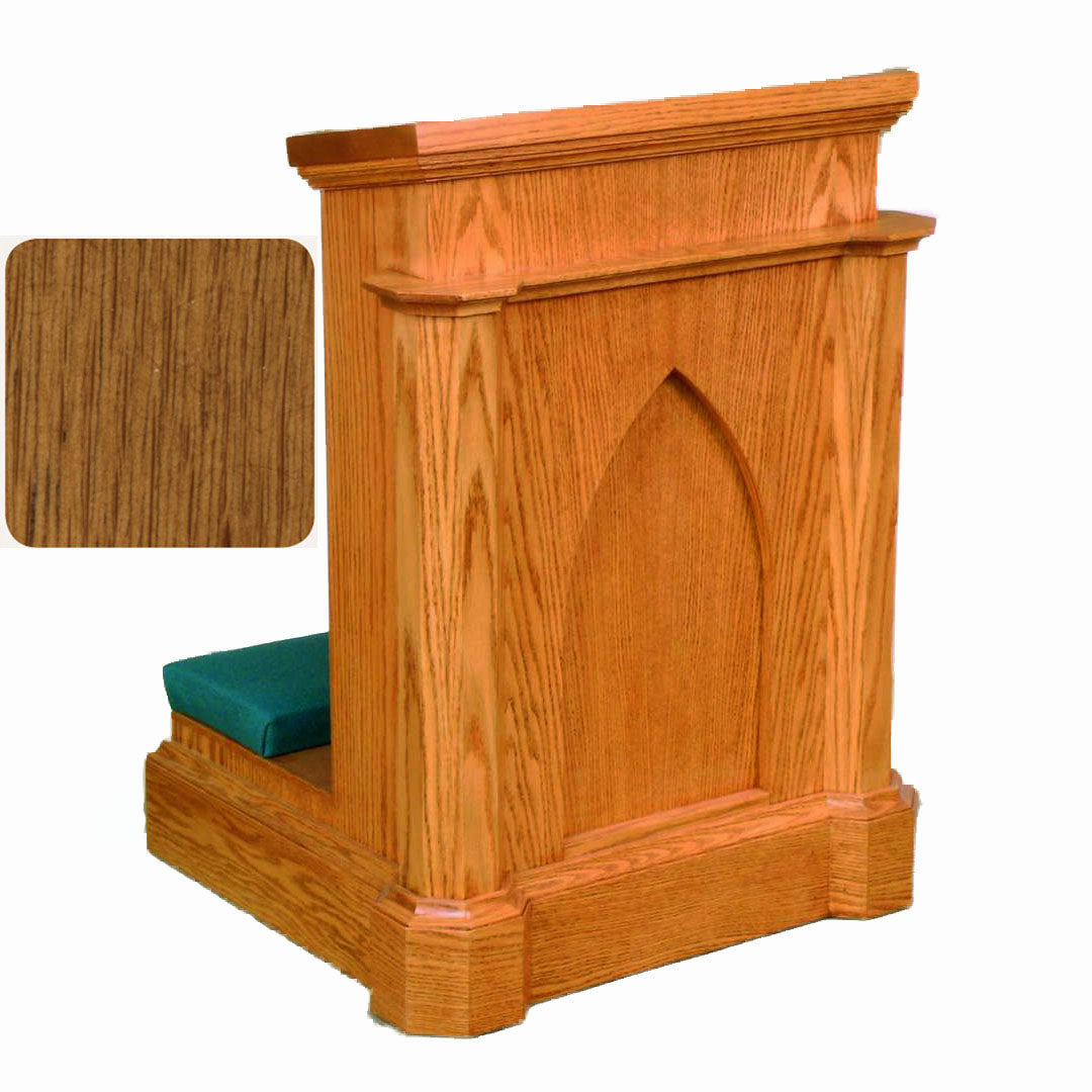 Rosewood Finish Gothic Arch Solid Front Prie Dieu 267