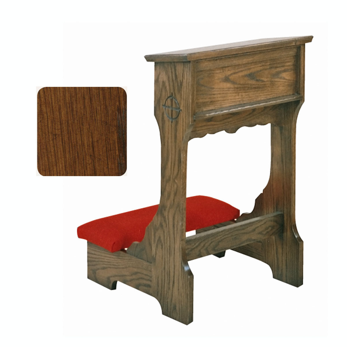 Antique Cherry Finish Prie Dieu (Kneeler) with Shelf no. 58