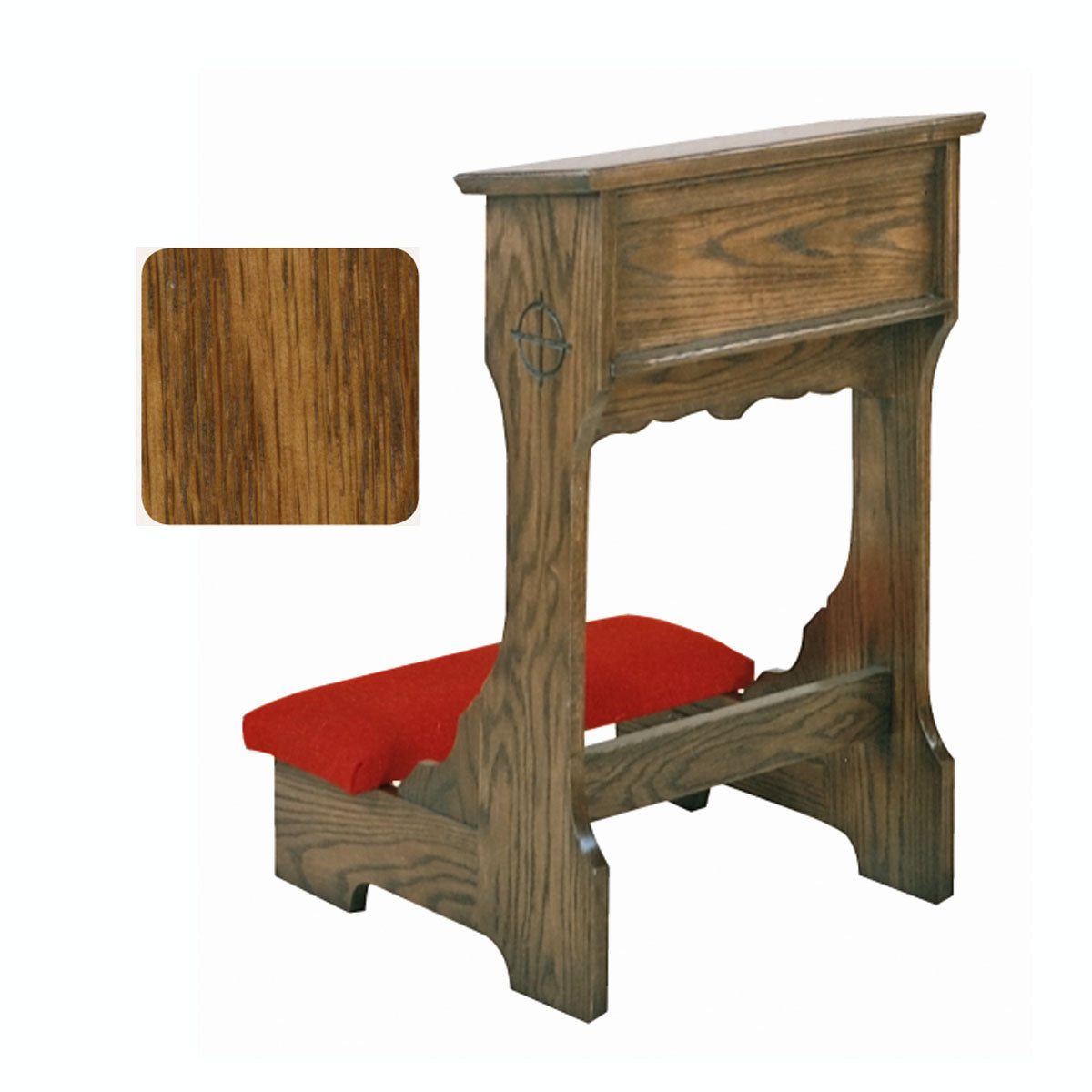 Amber Finish Prie Dieu (Kneeler) with Shelf no. 58
