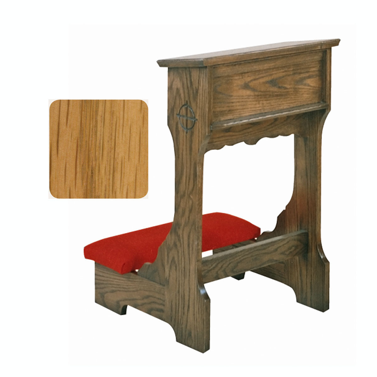 Fruitwood Finish Prie Dieu (Kneeler) with Shelf no. 58