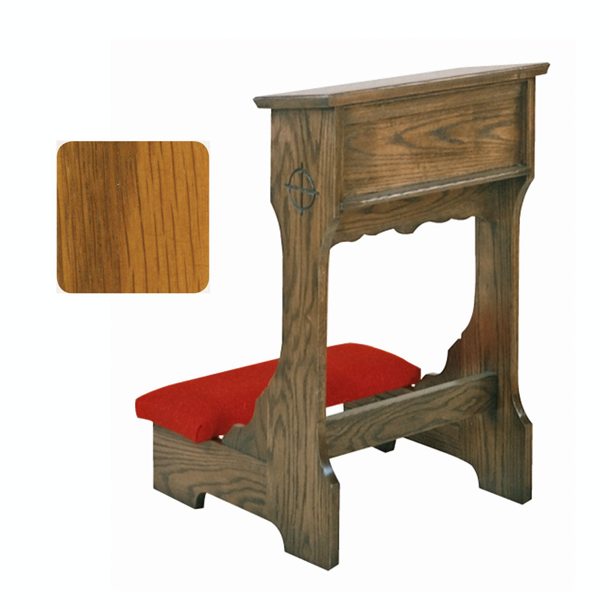 Harvest Oak Prie Dieu (Kneeler) with Shelf no. 58