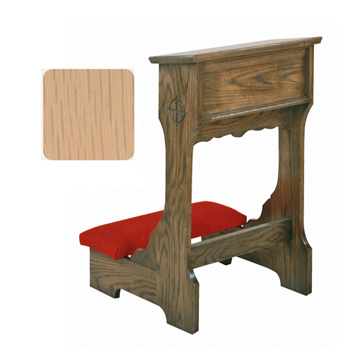 Limed Oak Prie Dieu (Kneeler) with Shelf no. 58