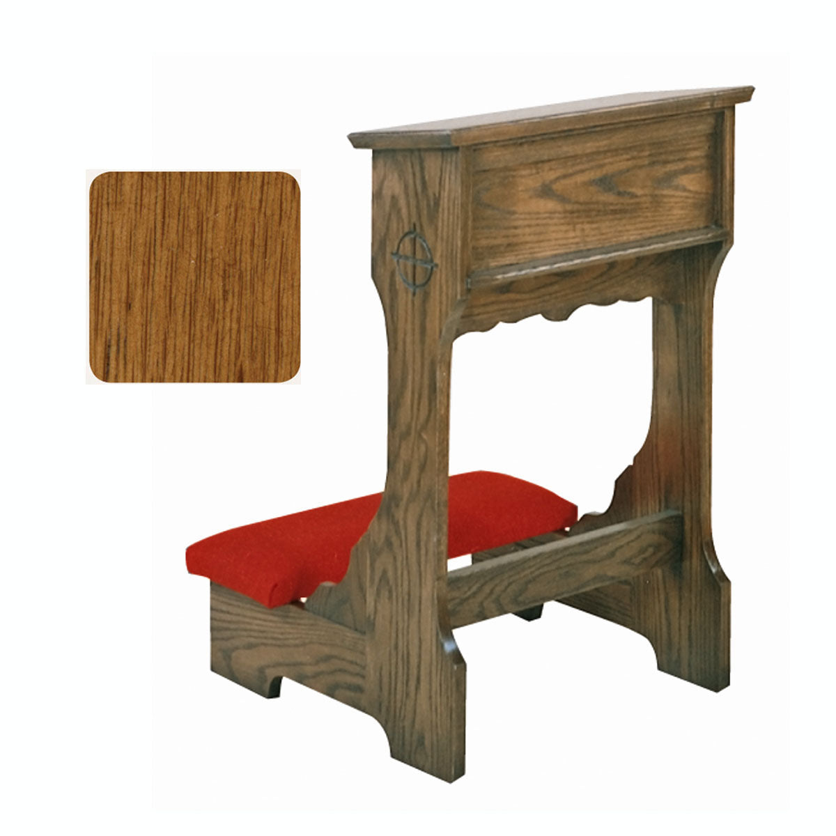 Rosewood Finish Prie Dieu (Kneeler) with Shelf no. 58