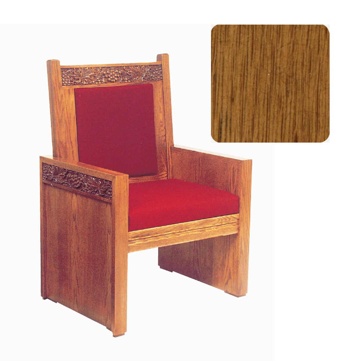 Rosewood Finish Celebrant Chair with Vine Decor 684