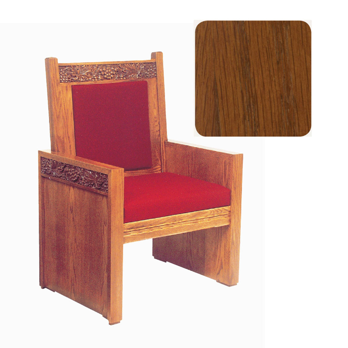 Sienna Finish Celebrant Chair with Vine Decor 684