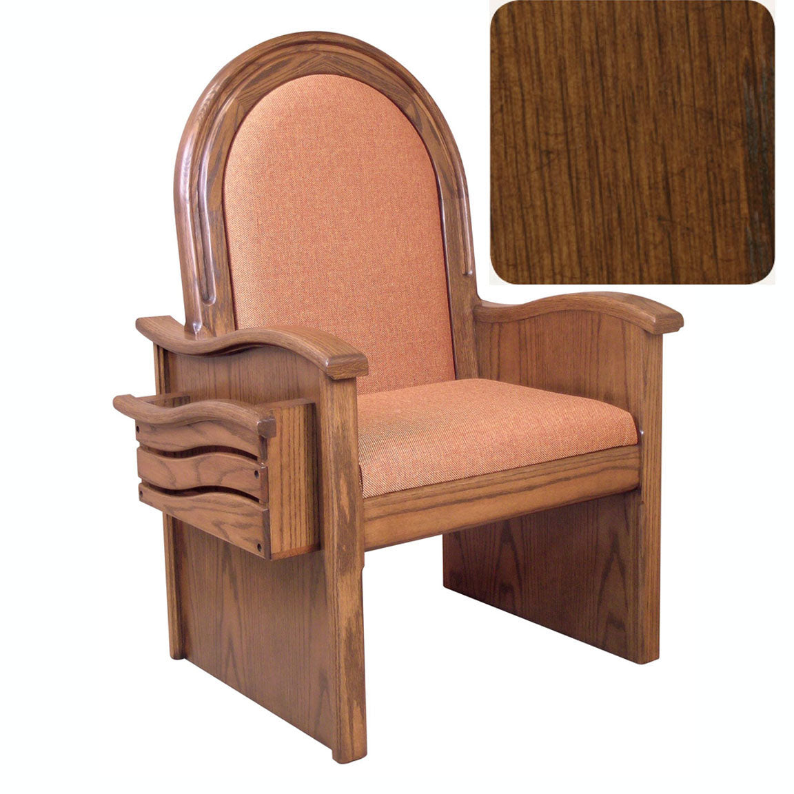 Antique Cherry 46 inch Roman Side Chair 688S