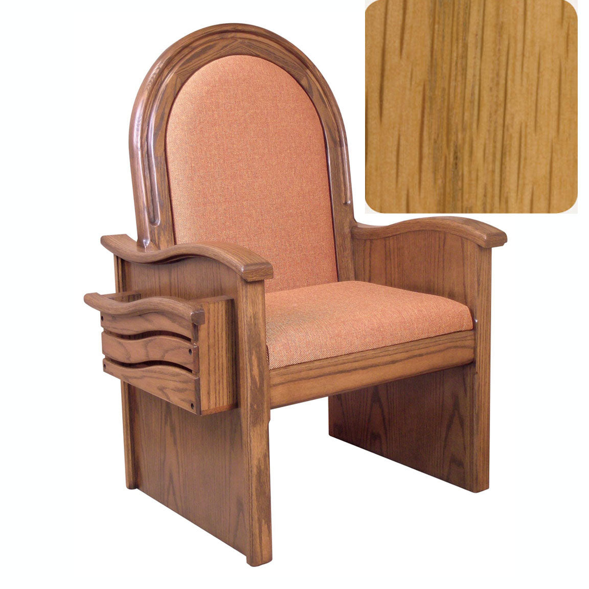 Fruitwood 46 inch Roman Side Chair 688S