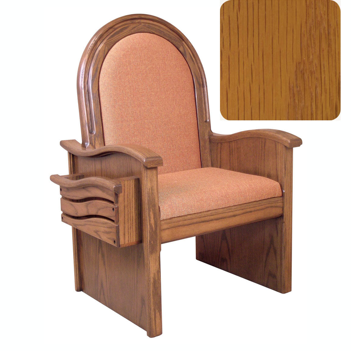 Golden Oak 46 inch Roman Side Chair 688S