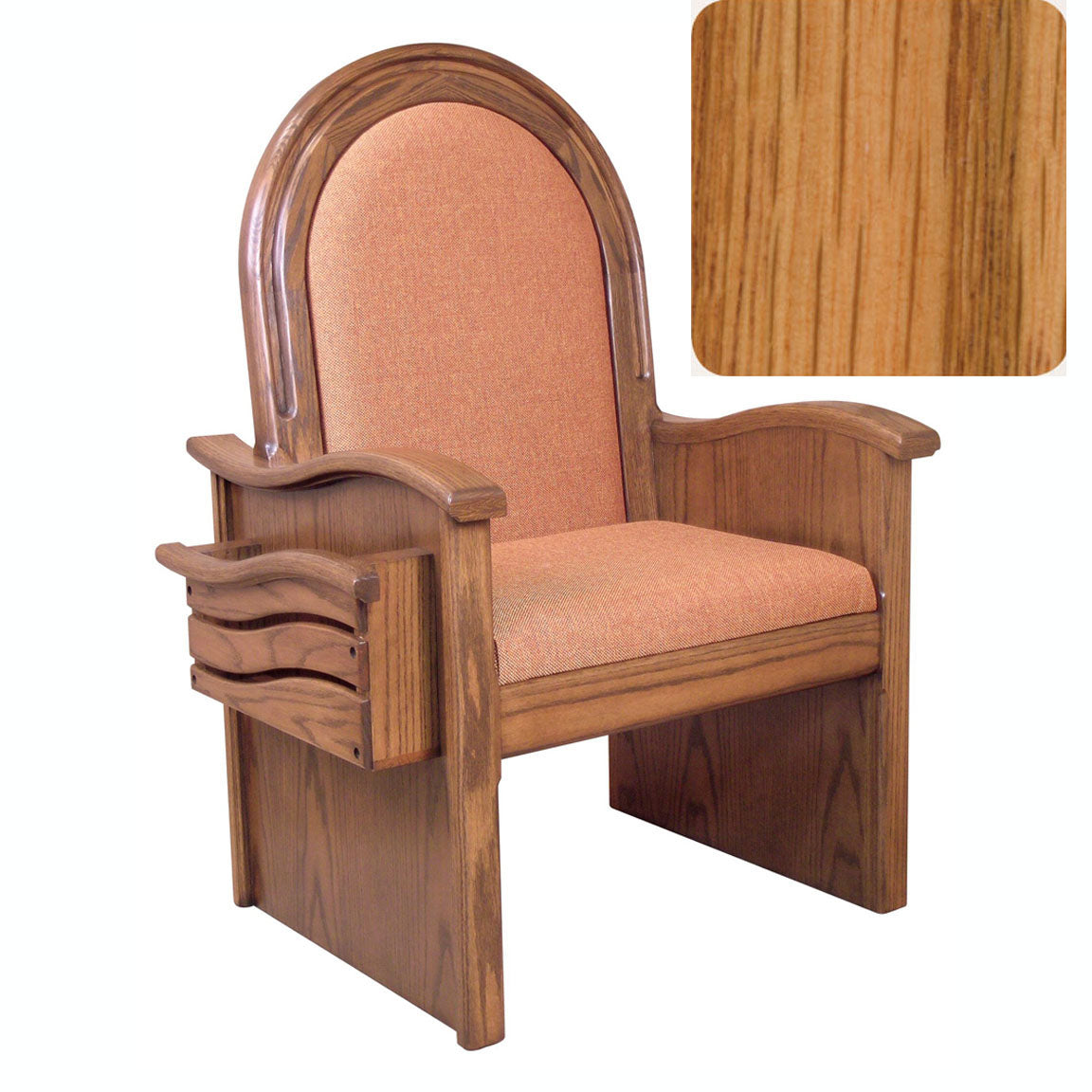 Light Oak 46 inch Roman Side Chair 688S